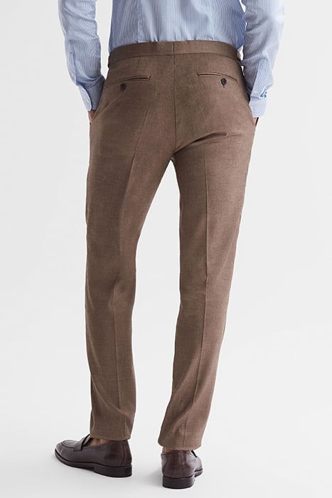 PADDOCK-WOOL TAILORED PANTS TOBACCO 2