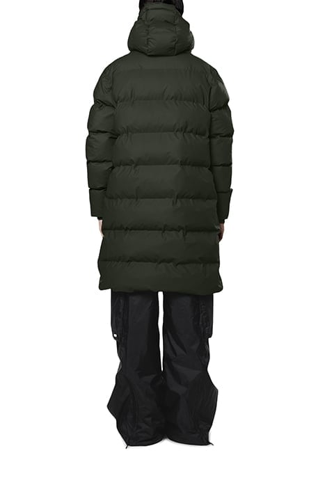 UNISEX LONG PUFFER JACKET GREEN 2