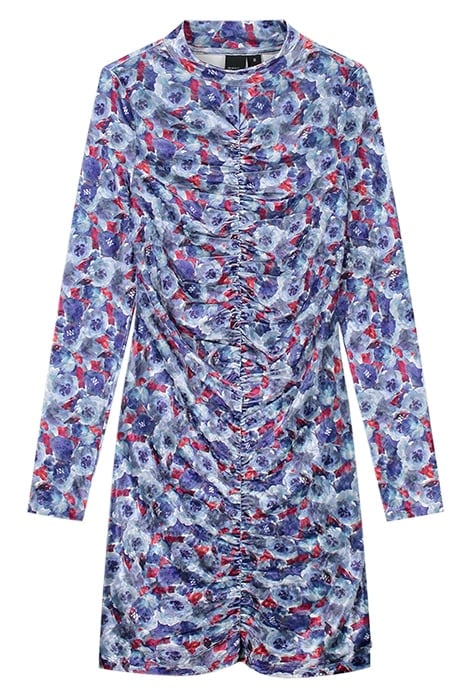 VELVET FLOWER DRESS VIOLET 2