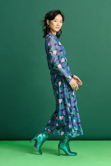 DRESS - BRUSHWORK LILAC SLIM 6