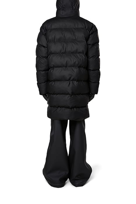 UNISEX LONG PUFFER JACKET BLACK 4