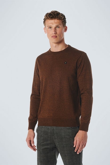 PULLOVER CREWNECK 2 COLOURED MELANGE CARAMEL 1