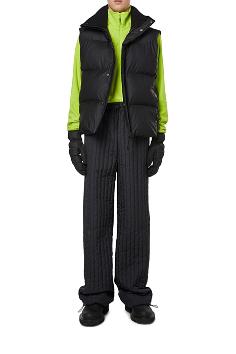 UNISEX BOXY PUFFER VEST BLACK 1