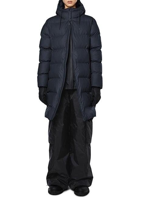 UNISEX LONG PUFFER JACKET NAVY 3