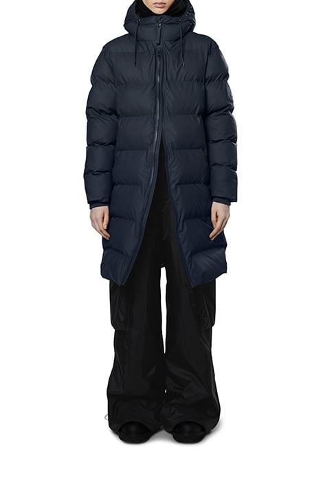 UNISEX LONG PUFFER JACKET NAVY 1