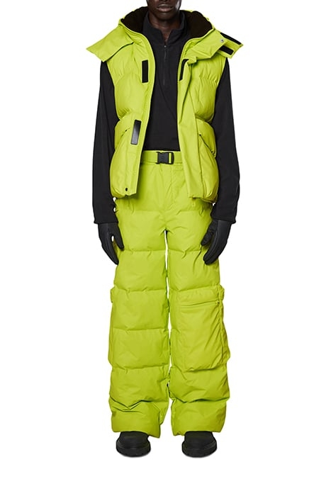 UNISEX SHOW BLOCK PUFFER VEST DIGITAL LIME 1