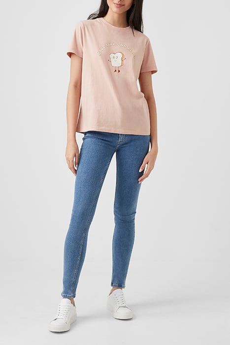 BAKE YOUR OWN BREAD BOYFIT TEE DUSTY PINK 2