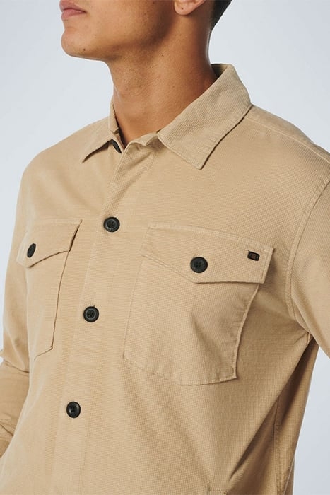 OVERSHIRT BUTTON CLOSURE STRUCTURE CORDUROY STRETCH STONE 6
