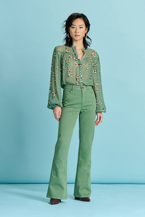 JEANS - KATE FLARE MYTHICAL GREEN 1
