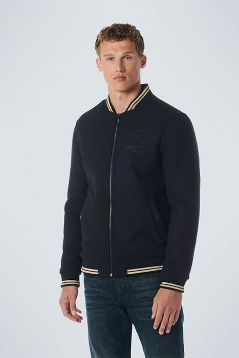 JACKET BOMBER FIT WITH WOOL 2 COLOURED TWILL DARK NIGHT 1