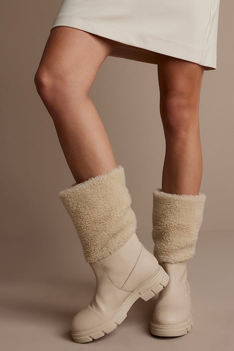 LEATHER BOOTS TEDDY WHITE 4