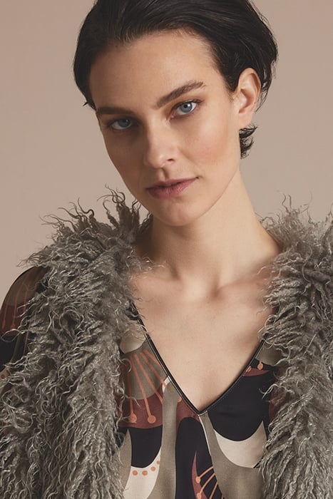 GILET FAUX FUR BROWN 4