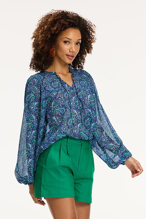 LADIES ISA TOP PAISLEY BLUE PAISLEY 7
