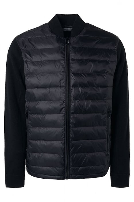 CARDIGAN KNITTED BODY WOVEN PADDED BLACK 4