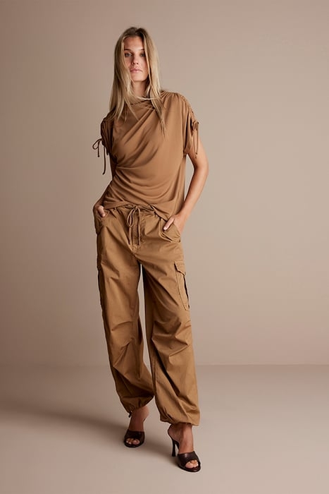 LOOSE CARGO PANTS BRISK COTTON STRETCH TWILL WOOD 2