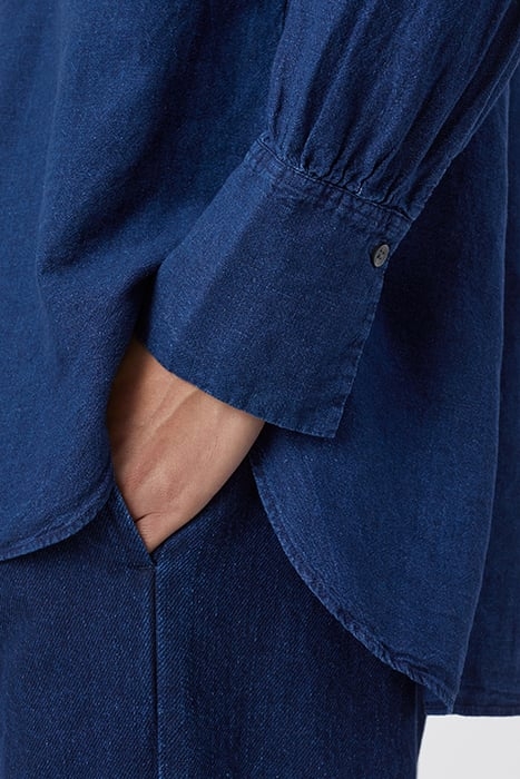 GATHERED TOP SHIRTS & BLOUSES DARK BLUE 6