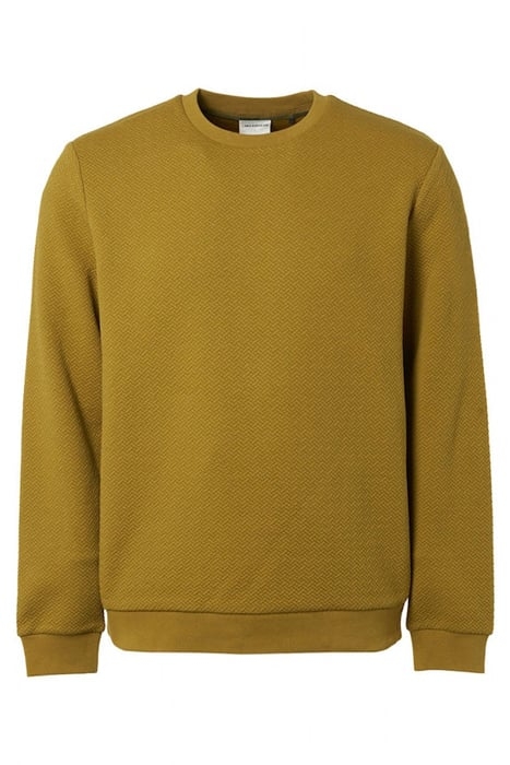 SWEATER CREWNECK DOUBLE LAYER JACQUARD STRETCH OLIVE 4