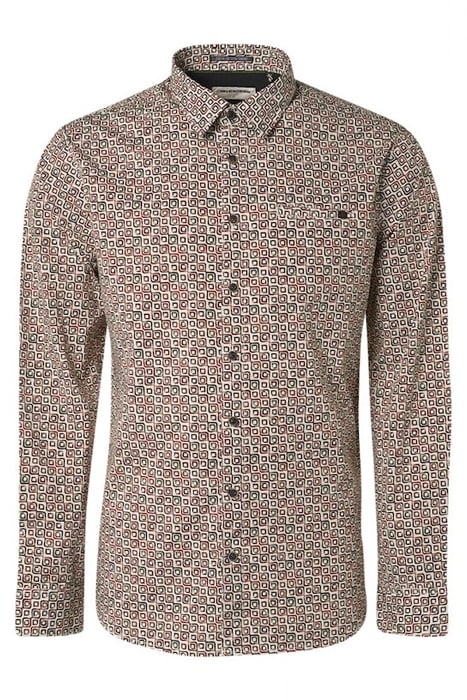 SHIRT STRETCH ALLOVER PRINTED DARK GREEN 4