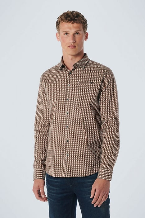 SHIRT STRETCH ALLOVER PRINTED DARK GREEN 1