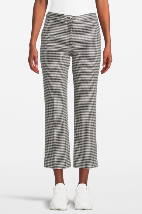 GAIO 4 PANTALONE VICHY STRETCH NAVY/ECRU 1