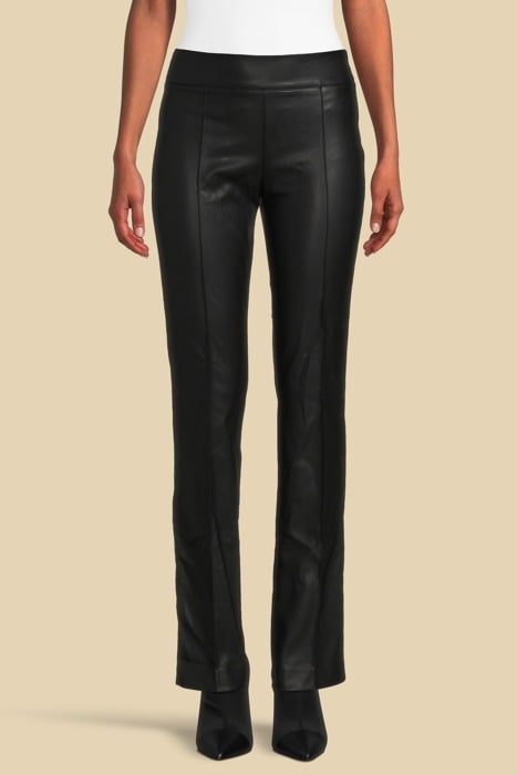 MARCIANO BY GUESS MIRTA STRAIGHT PANT JET BLACK LEATHER 1