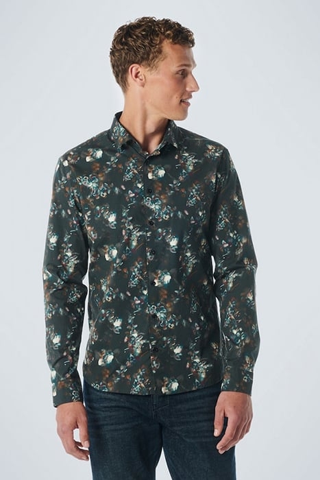 SHIRT STRETCH ALLOVER PRINTED BLACK 1