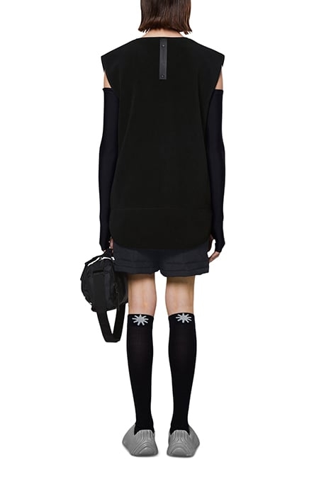 UNISEX FLEECE VEST BLACK 4