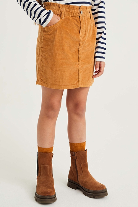 SKIRT MINI LENGTH OCHRE YELLOW 1