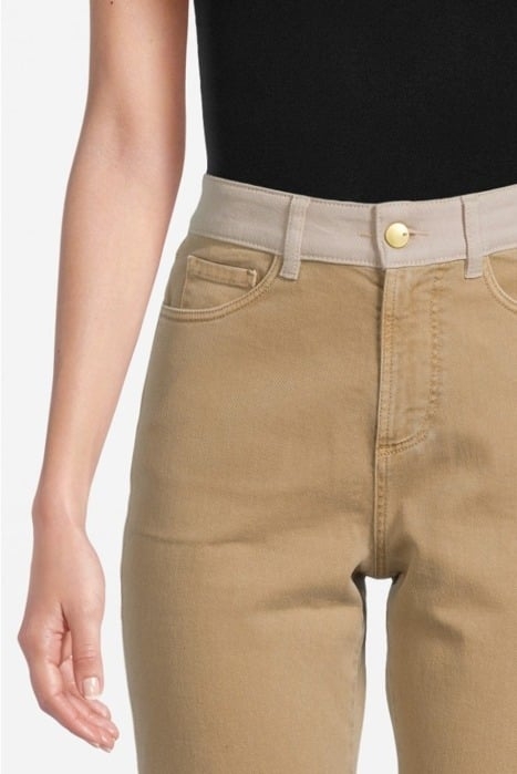 ECRU BOYFIT JEANS WITH TWO-TONE DETAILS 4