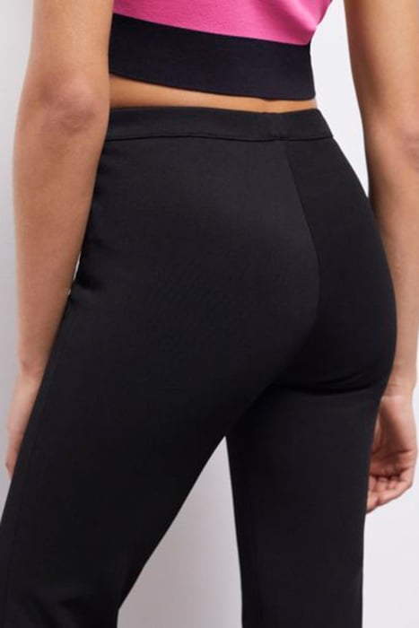 LOW FLARED TROUSERS IN MILANO BLACK 2