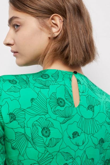 LONG DRESS WITH SHORT SLEEVES WITH BACKLESS GREEN 6