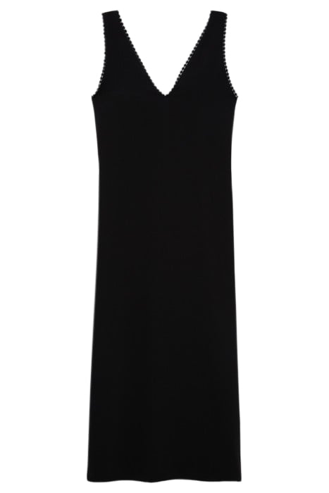 LONG DRESS WITH LACE DETAILS BLACK 1