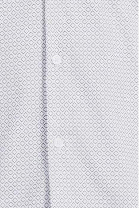 WHITE MINIMALIST PRINT EASY CARE SLIM SHIRT WHITE 5