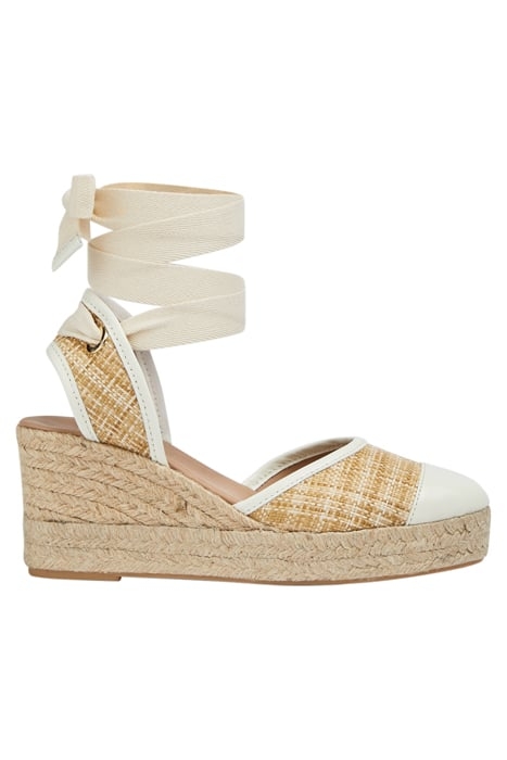 CS ZORA RAFFIA SANDAL CREAM 1