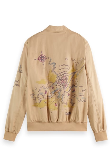 PLACEMENT PRINT HARRINGTON JACKET SEASTONE 2