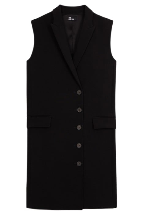 SLEEVELESS TAILOR DRESS BLACK 1