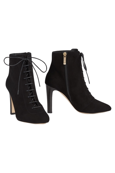 LYDIA - LACE UP STACKED BLACK 3