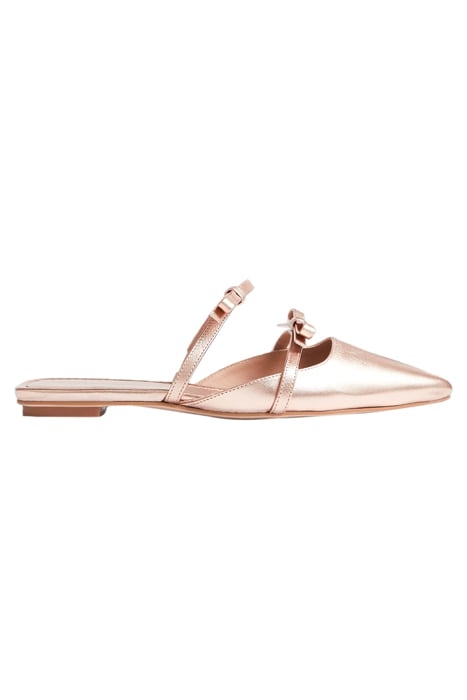 ARIELLA - FLAT MULE WITH PALE ROSE 1