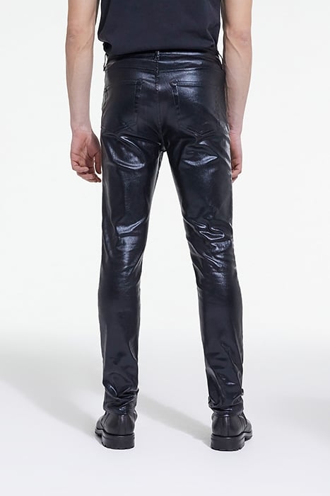 BLACK COATED SLIM JEANS BLACK 2