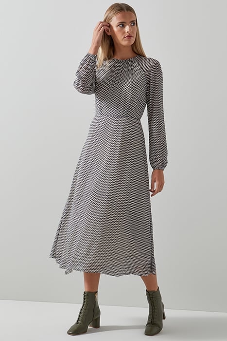 DR ADDISON GRAPHIC PRINT NAVY/CREAM 1