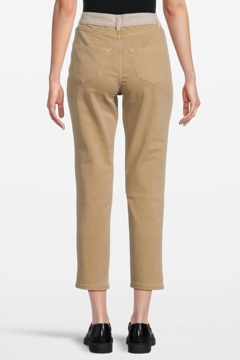 ECRU BOYFIT JEANS WITH TWO-TONE DETAILS 2