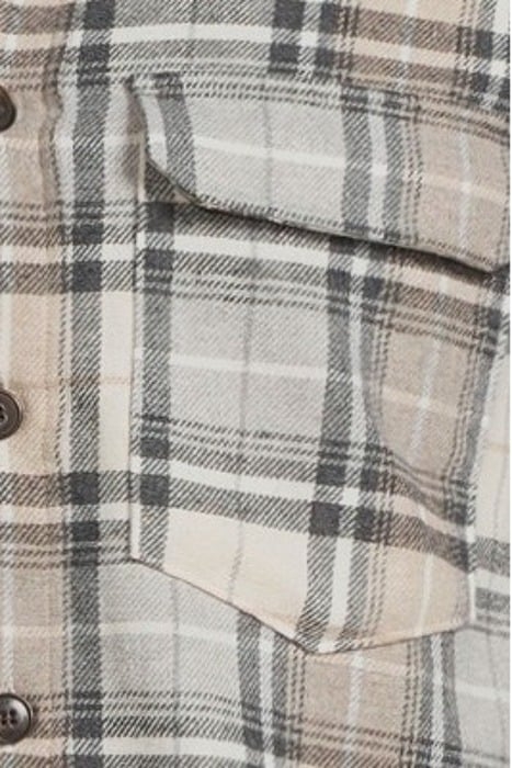 MINK CHECKED MOTIF REGULAR SHIRT MINK 5