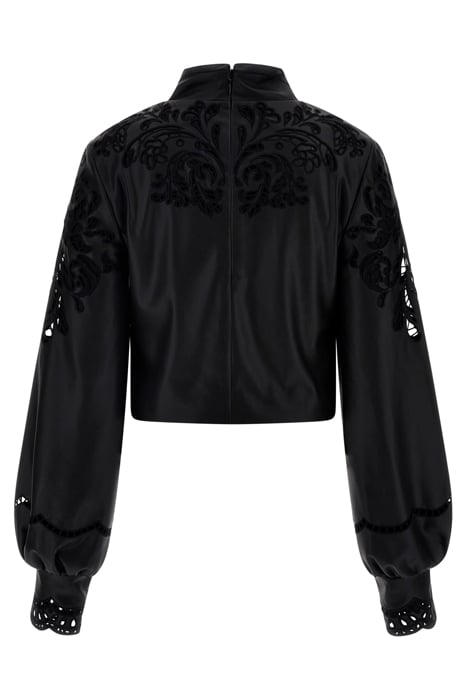 SOLANGE TOP JET BLACK BLOUSE 5