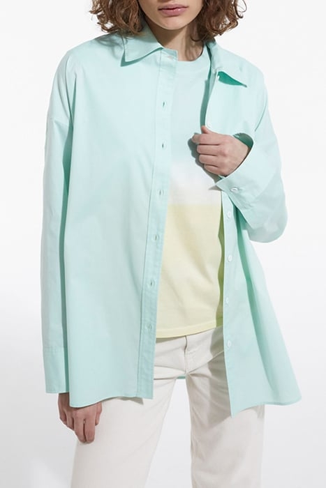 LONG-SLEEVED TURNED-UP SHIRT GREEN 1