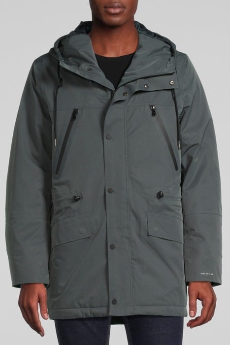 TARMAC GREY WATERPROOF MULTIPOCKET PARKA BITUMEN 1