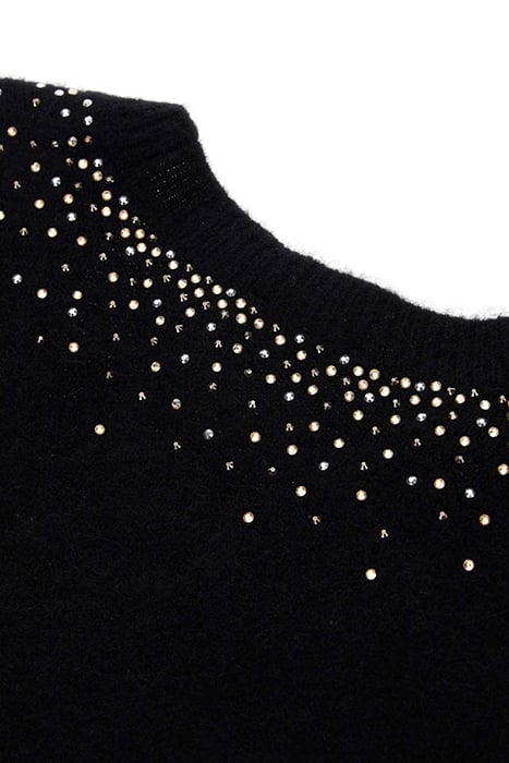 JODIE EMBELLISHED JET BLACK CARDIGAN 7