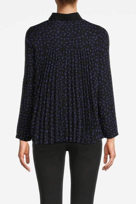 BLACK REDESIGNED POLKA DOT BLOUSE WITH PLEATED BACK 2