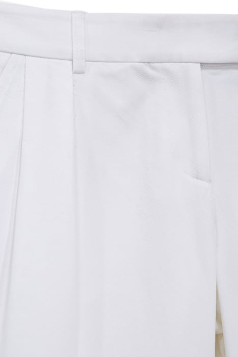 SINGLE TROUSERS WITH PLEATS AND LAPELS WHITE 2