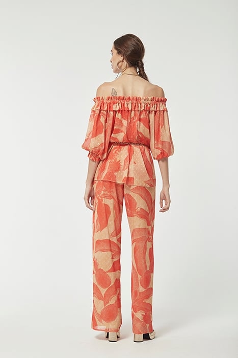 LUREX JACQUARD JATEO BLOUSE ORANGE-8 2