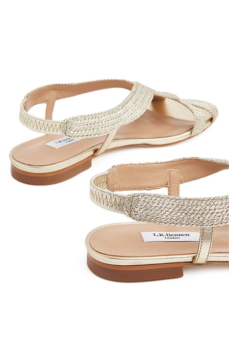 RENEE OPEN TOE SANDAL SOFT GOLD 3